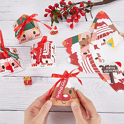 32 шт. 4 бумажные коробки для выпечки в форме пирамиды с рождественской тематикой BAKE-BC0001-01