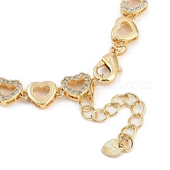 Браслеты из латуни с микропаве и фианитами для женщин&nbsp;BJEW-U013-01G-06