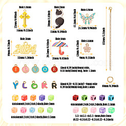 Подвески с буквами и цифрами своими руками DIY-TA0009-52