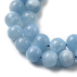 Природные Аквамарин бисер нитей G-D327-C03-8MMA