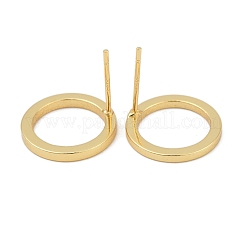 Латунные серьги-гвоздики для женщин EJEW-G297-15G