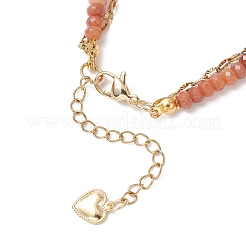 Натуральный малайзийский нефритовый браслет из нескольких нитей BJEW-JB12439-01