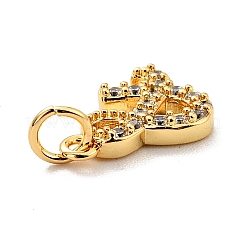 Латунные микропаве прозрачные подвески с фианитом X-KK-E015-27G