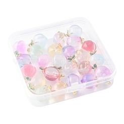 24шт 9 цвета стеклянные подвески GLAA-FS0002-43