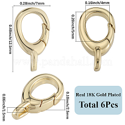 6 шт. латунные пружинные кольца-затворы KK-SC0006-45