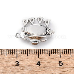 Латунные застежки из прозрачного кубического циркония с микропаве KK-P291-34P