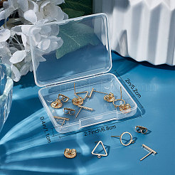 12 шт. 3-х стильные латунные серьги-гвоздики с петлей DIY-BBC0001-03