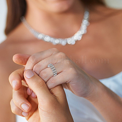 12 шт. 4 стиля стразы теннисные цепочки растягивающиеся кольца для женщин RJEW-UN0003-05