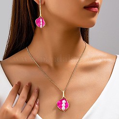 Подвески из эмалированного сплава с пластиковыми жемчужинами&nbsp;FS-WG966C8-01