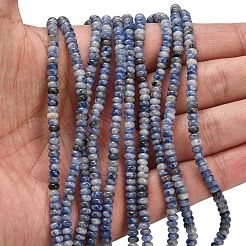 Натуральное синее пятно нитки из бисера яшмы G-L635-A12-4x2mm
