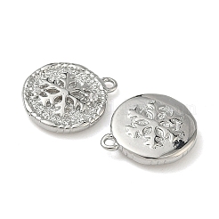 Рождественские подвески из латуни с микропаве из прозрачных кубических цирконий KK-A280-03D-P