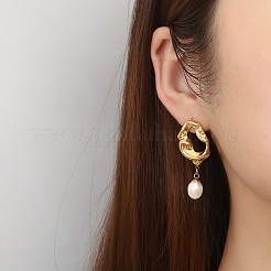 Серьги-гвоздики в форме пончика из нержавеющей стали 304&nbsp;LS-EJEW-G368-04G