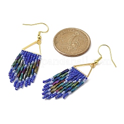 Серьги-люстры со стеклянными бусинами EJEW-MZ00083