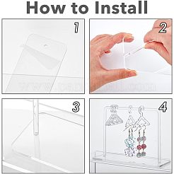 Прозрачные акриловые стойки для серег EDIS-WH0021-11