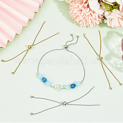 10шт 2 цвета регулируемый браслет из нержавеющей стали 304 изготовление STAS-BBC0004-83