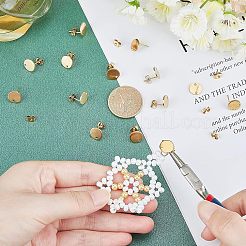 Фурнитура для сережек-гвоздиков из нержавеющей стали 304 с вакуумным покрытием pvd STAS-UN0015-72