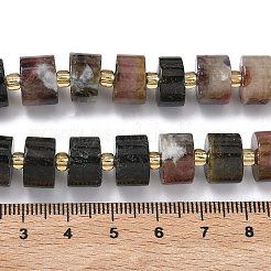 Нити из натуральных разноцветных турмалиновых бусин&nbsp;G-C270-I07-01