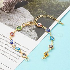 Сглаз лэмпворк звено цепи изготовление браслетов AJEW-JB00961-02