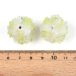 Бусины из полимерной глины со стразами и рельефными смоляными розами RESI-T059-04E