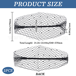 Повязка на голову с вуалью из полиэстера OHAR-WH0015-29A