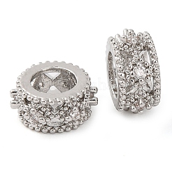 Латунные микро проложить Цирконий Европейский бисером KK-K378-39P