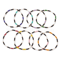 8 шт. браслеты из стеклянных бусин для женщин и мужчин&nbsp;BJEW-MZ00275