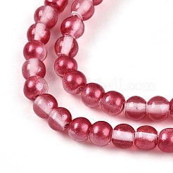 Выпечка расписные прозрачные стеклянные бусины&nbsp;X1-DGLA-N011-4mm-06