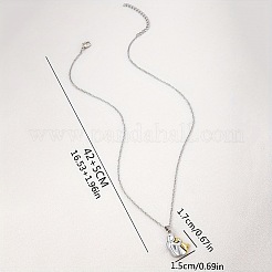 Ожерелья с подвесками из цинкового сплава для женщин в виде девочки и собаки FS-WGDD4A4-03