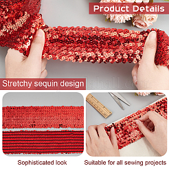 Пластиковые эластичные бусины-пайетки в 8 ряд. OCOR-WH0088-09