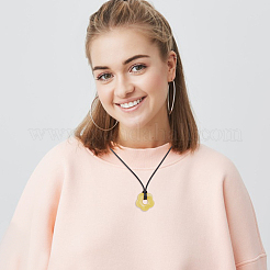 8шт. 8-х цветный акриловый цветок подвеска ожерелье комплект NJEW-AN0001-50