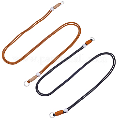 2 шт. 2-х цветные полиэстеровые ремешки для мобильных телефонов&nbsp;HJEW-GF0001-68A