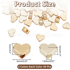 80шт 2 стиля латунные бусины KK-AR0004-54A