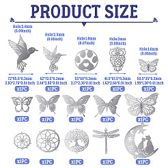 15 шт. 15 стиля подвесок-соединителей из нержавеющей стали STAS-TA0002-88