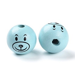 Европейские бусины из натурального дерева&nbsp;WOOD-D024-01C