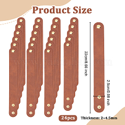 24шт 25мм регулируемый кожаный шнур браслеты&nbsp;DIY-OC0014-26