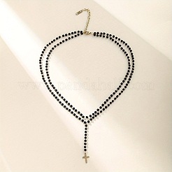 Готические двухслойные кресты из нержавеющей стали 304 и стекла для женщин FS-WG8F80C-01