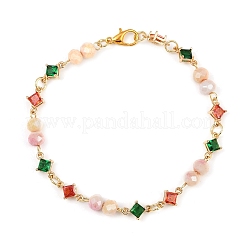 2шт 2-х цветные браслеты из стеклянных бусин для женщин&nbsp;BJEW-JB11976