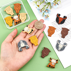 16шт 8 стиля пищевых экологически чистых силиконовых бусин SIL-CA0001-75