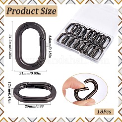 18 шт. Кольца пружинные затворные из сплава FIND-SP0001-43