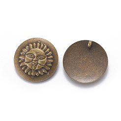 Плоские круглые железные подвески IFIN-J033-19AB