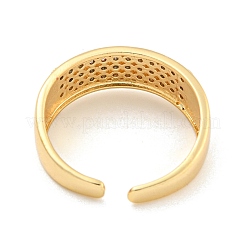 Открытое кольцо-манжета из прозрачного кубического циркония RJEW-L121-019G