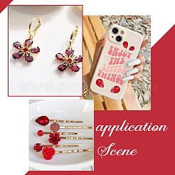 120 шт. 3-х видов стеклянных кабошонов со стразами с заостренной задней частью и с покрытием сзади RGLA-SC0001-04