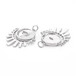 Латунные микропаве прозрачные подвески с фианитом&nbsp;KK-S356-761