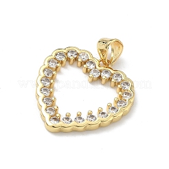 Латунные микропаве прозрачные подвески с фианитом&nbsp;KK-H537-28A-G