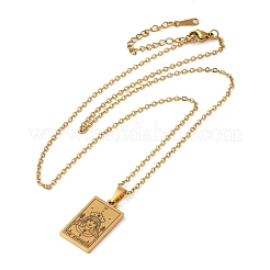 Тема таро 304 нержавеющая сталь кулон ожерелья для женщин&nbsp;STAS-S128-02C