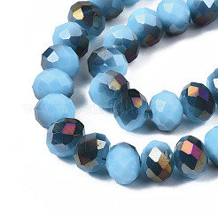 Гальванические непрозрачные стеклянные бусины&nbsp;LS-EGLA-A034-P8mm-F19-1