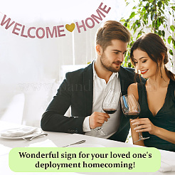 Бумажное слово добро пожаловать домой баннер&nbsp;AJEW-WH20020-272B-06