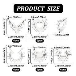 30 шт. 5 стиля подвески из нержавеющей стали 201 с защитой от потускнения&nbsp;STAS-UN0062-07P