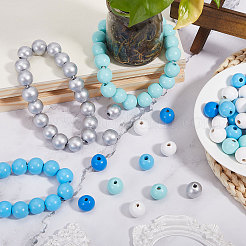 150 шт. 5-х цветные деревянные европейские бусины WOOD-GL0001-19