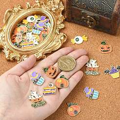 35шт 7 стиля хэллоуин подвеска из сплава эмали ENAM-CJ0003-98